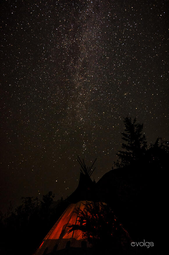 Milky Way Over a Teepee