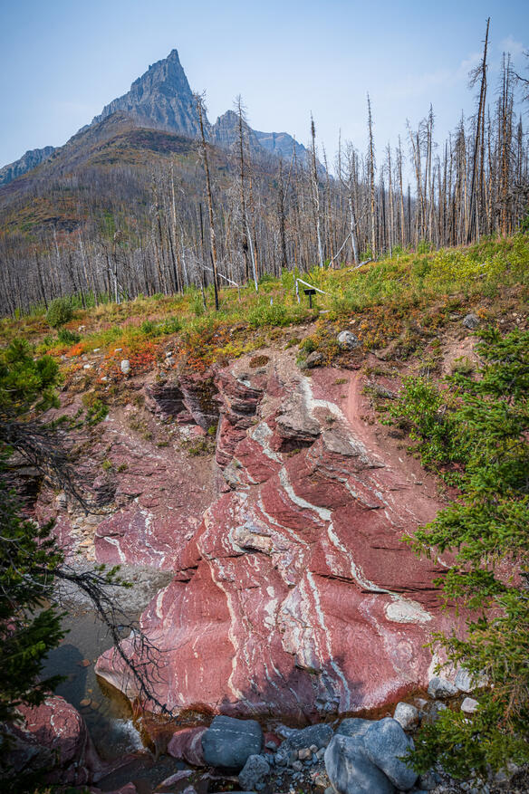 Red Rock Canyon in Waterton