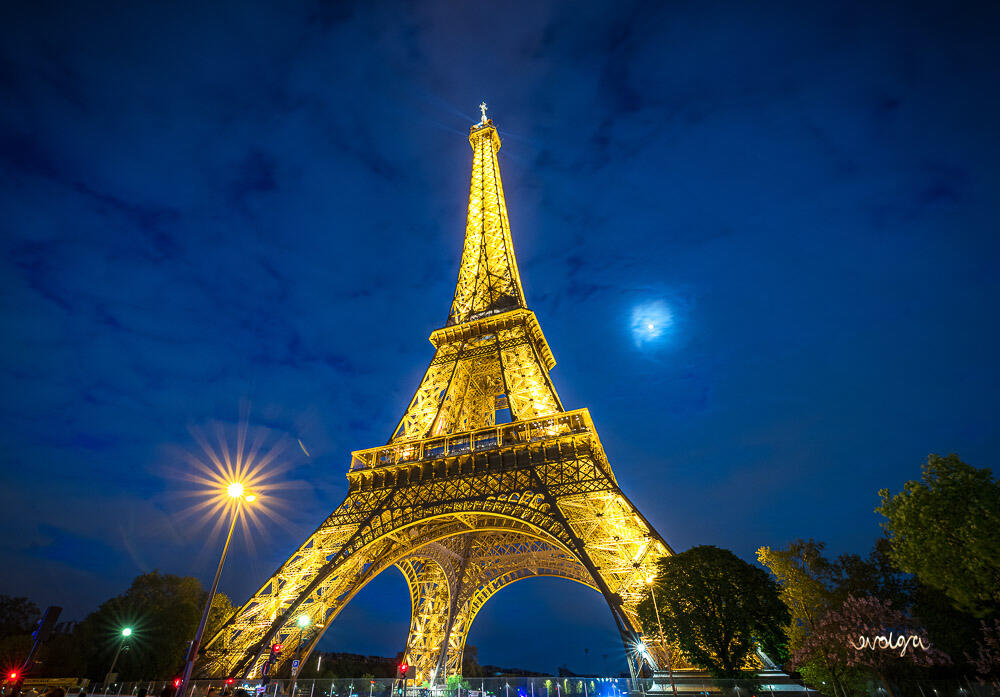 Full Moon over the Eiffel Tower