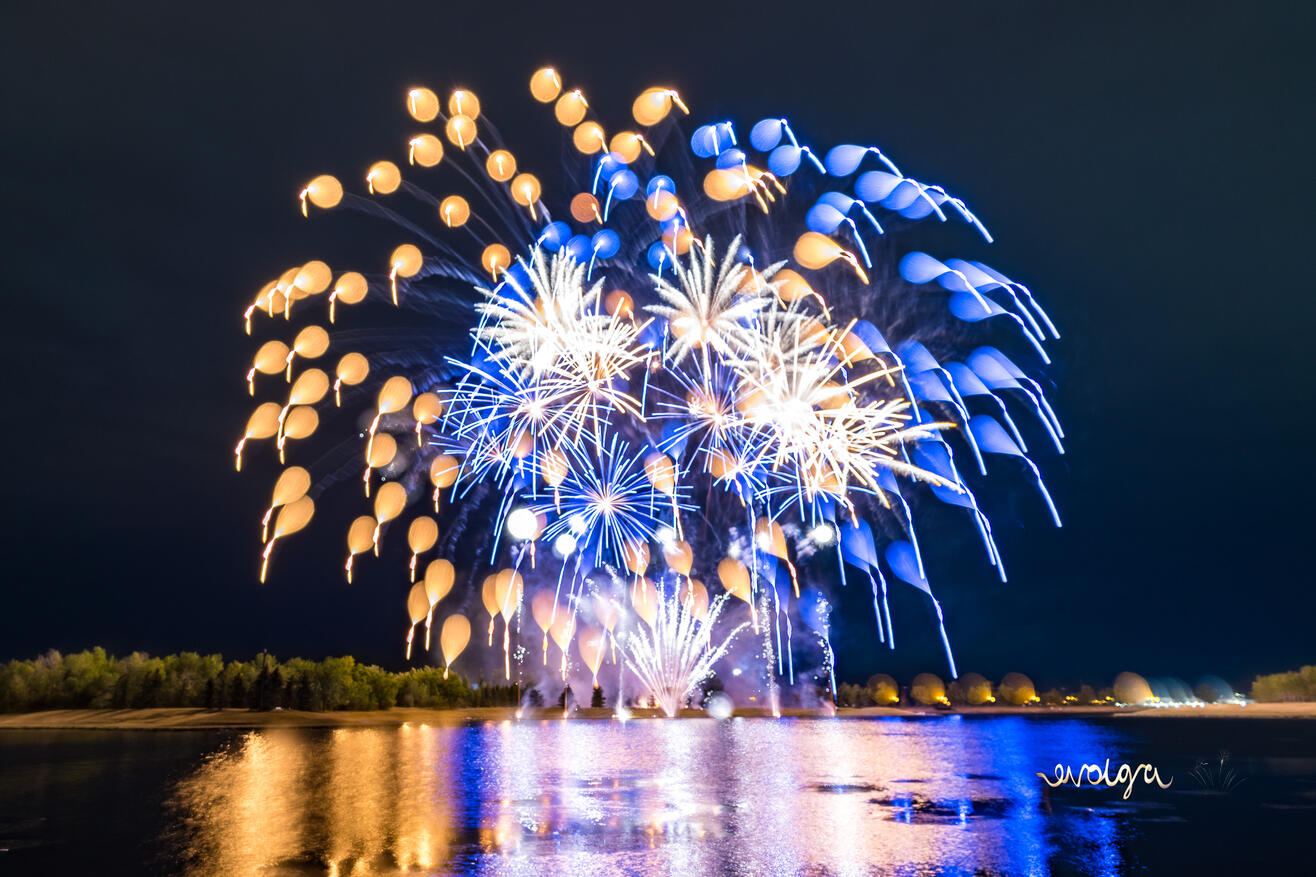 Fireworks of Globalfest in Calgary